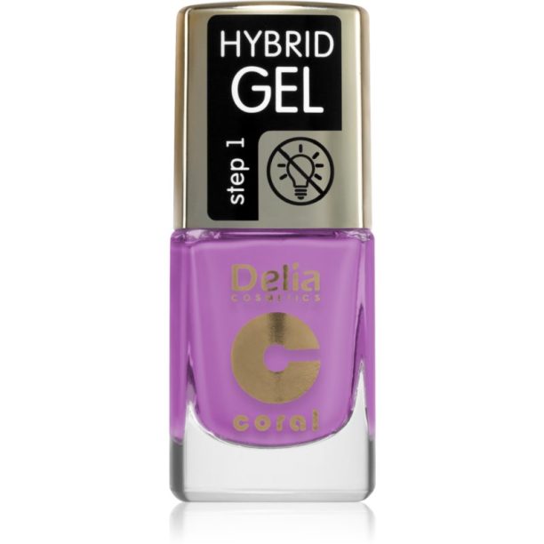 Delia Cosmetics Coral Hybrid Gel гел лак за нокти без използване на UV/LED лампа цвят 118 11 мл.