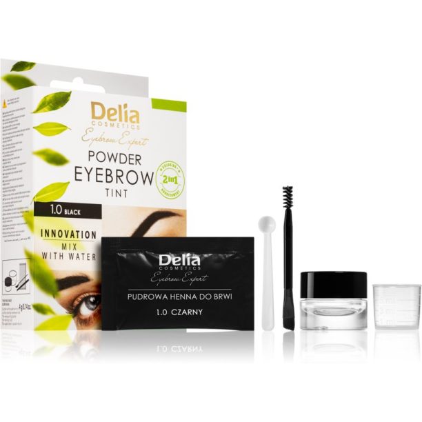 Delia Cosmetics Eyebrow Expert тонираща боя за вежди цвят 1.0 Black 4 гр.