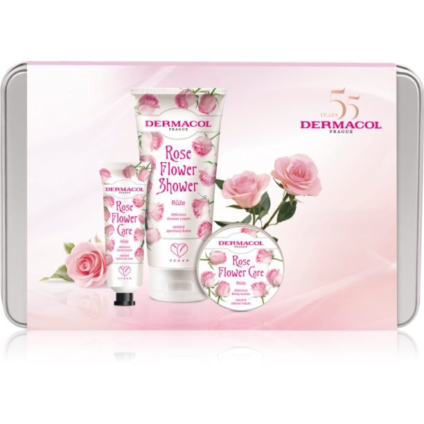 Dermacol Flower Care Rose подаръчен комплект (за ръце и тяло)