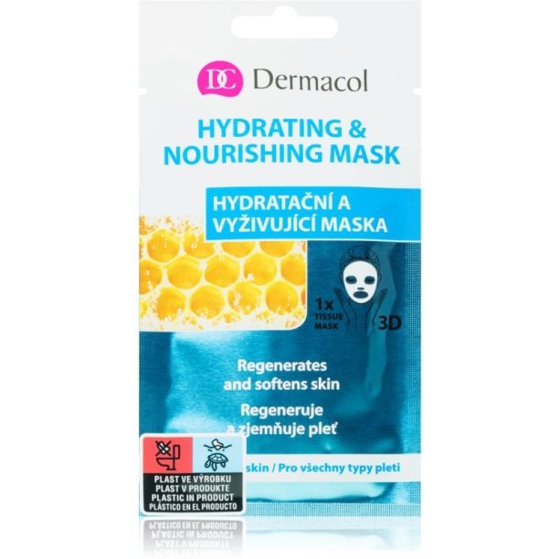 Dermacol Hydrating & Nourishing Mask текстилна 3D хидратираща и подхранваща маска 15 мл.