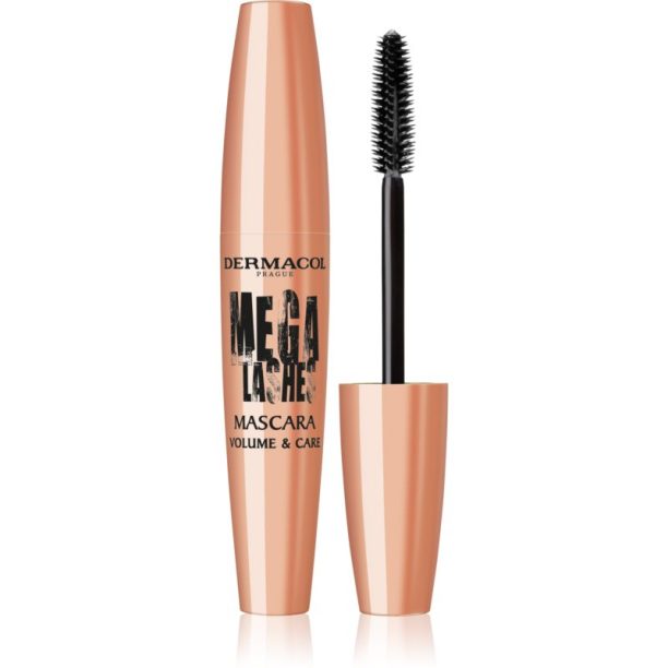 Dermacol Mega Lashes Volume & Care спирала за мигли за екстремен обем с интензивен черен цвят 11