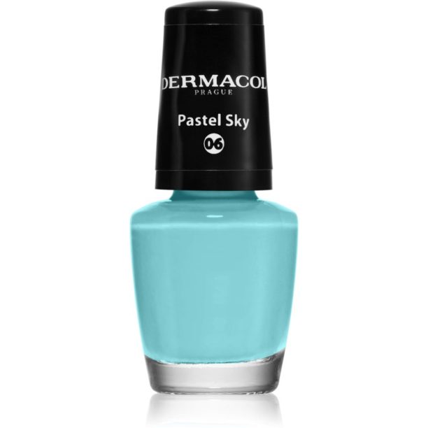 Dermacol Mini лак за нокти цвят 06 Pastel Sky 5 мл.