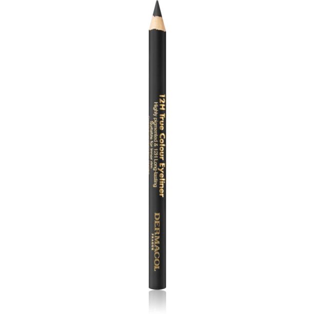 Dermacol True Colour Eyeliner дълготраен молив за очи цвят 08 Black 4 гр.