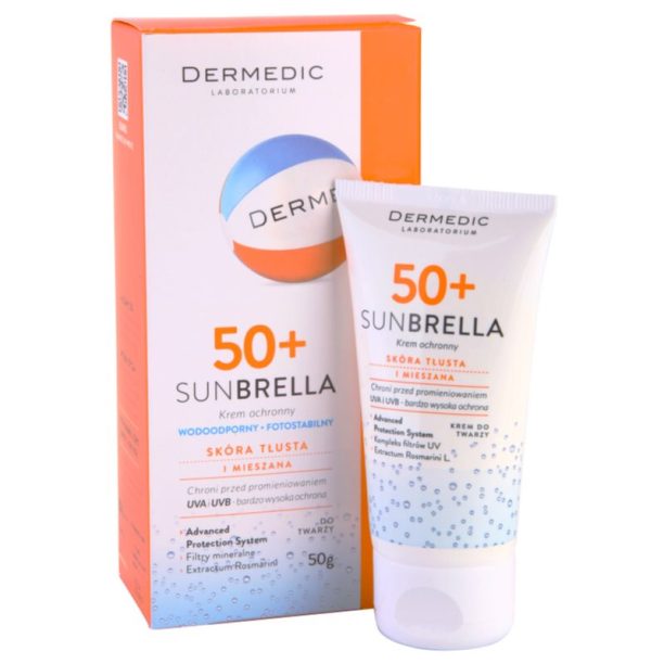 Dermedic Sunbrella защитен крем за мазна към смесена кожа SPF 50+ 50 гр. купи на топ цена