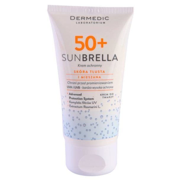 Dermedic Sunbrella защитен крем за мазна към смесена кожа SPF 50+ 50 гр. на ниска цена