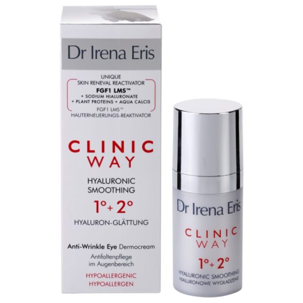 Dr Irena Eris Clinic Way 1°+ 2° изглаждащ крем против бръчки за околоочния контур 15 мл. купи на топ цена