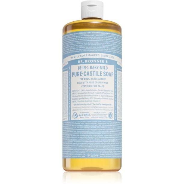 Dr. Bronner’s Baby-Mild течен универсален сапун без парфюм 945 мл.