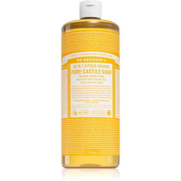 Dr. Bronner’s Citrus & Orange течен универсален сапун 945 мл.