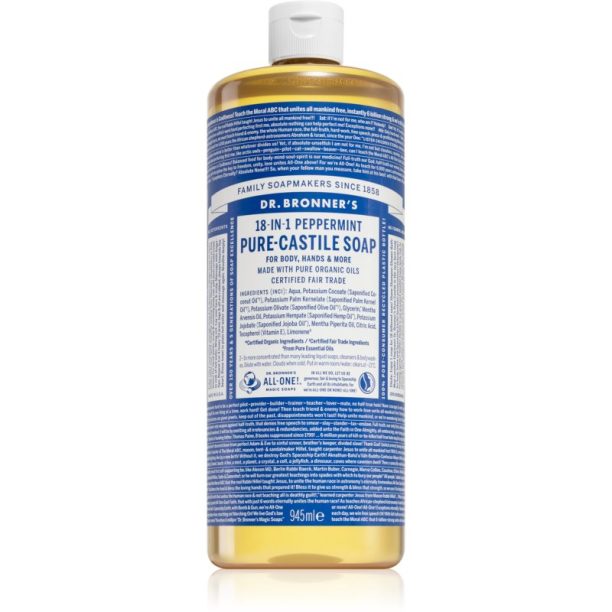 Dr. Bronner’s Peppermint течен универсален сапун 945 мл. на ниска цена