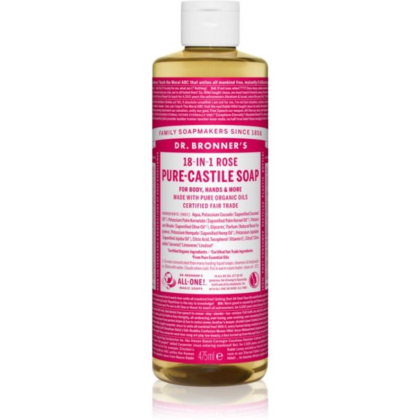 Dr. Bronner’s Rose течен универсален сапун 475 м