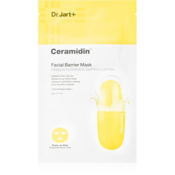 Dr. Jart+ Ceramidin™ Facial Barrier Mask хидратираща платнена маска за суха и раздразнена кожа 22 гр.