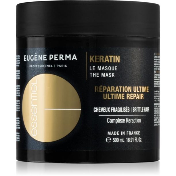 EUGÈNE PERMA Essential Keratin маска за увредена и крехка коса 500 мл.