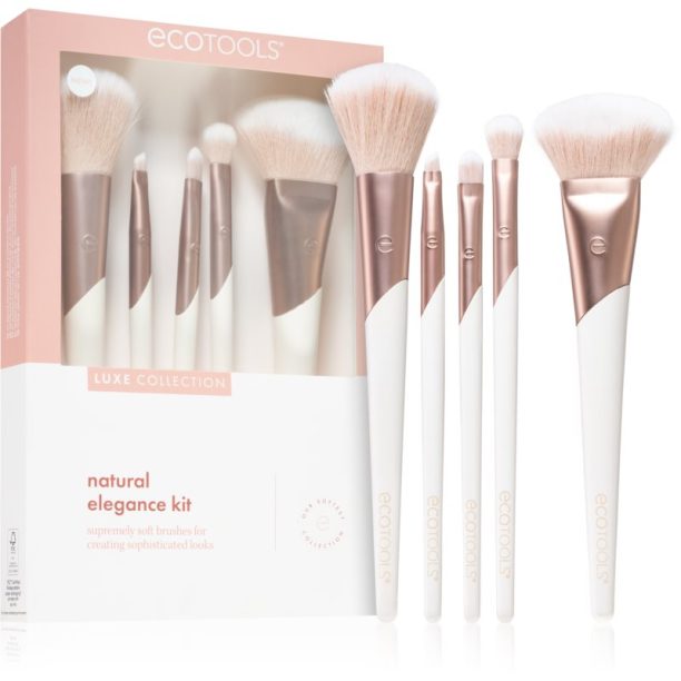 EcoTools Luxe Collection Natural Elegance комплект четки за перфектен външен вид 5 бр.