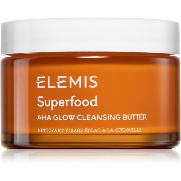 Elemis Superfood AHA Glow Cleansing Butter почистваща маска за лице за озаряване на лицето 90 мл. на ниска цена