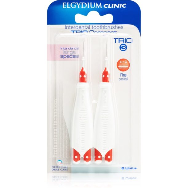 Elgydium Clinic Trio Compact Mono междузъбна четка 4-3 mm 6 бр.