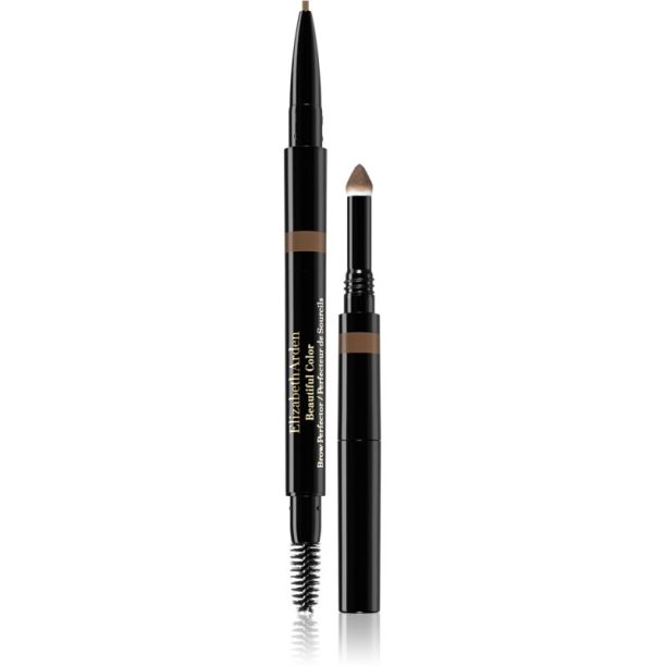 Elizabeth Arden Beautiful Color Brow Perfector автоматичен молив за вежди 3 в 1 02 Taupe 0.32 гр.