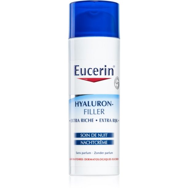 Eucerin Hyaluron-Filler нощен крем против бръчки  за суха или много суха кожа 50 мл.