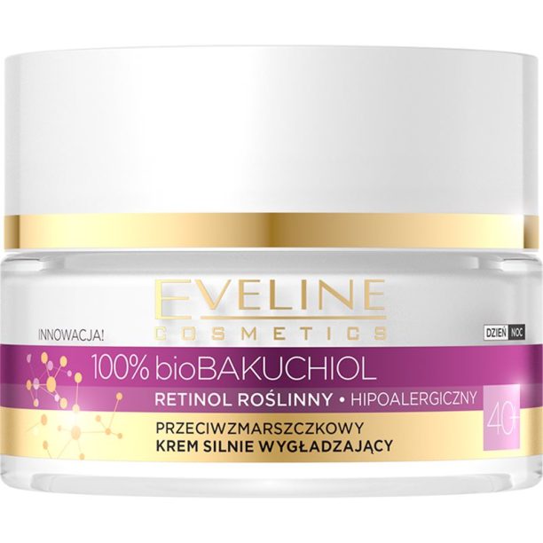 Eveline Cosmetics Bio Bakuchiol дневен и нощен крем против бръчки  40+ 50 мл.