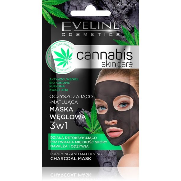 Eveline Cosmetics Cannabis почистваща глинена маска за лице 7 мл. на ниска цена