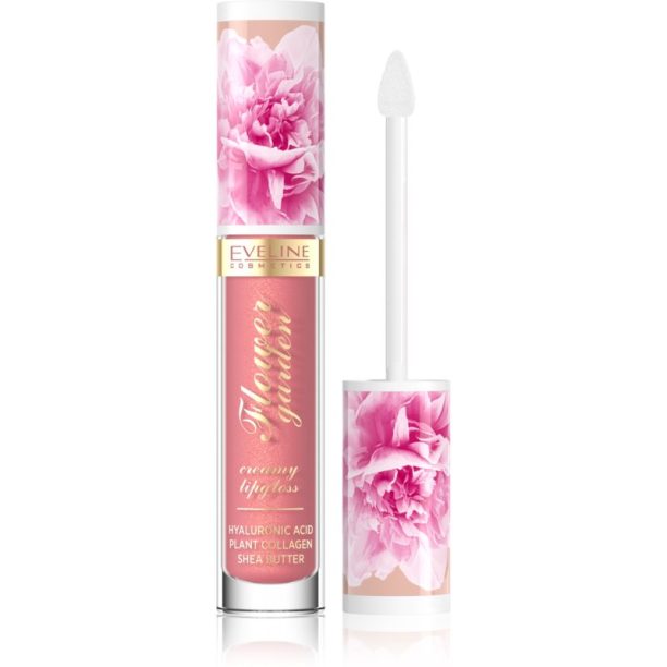 Eveline Cosmetics Flower Garden кремообразен гланц за устни с хиалуронова киселина цвят 02 Sweet Daisy 4