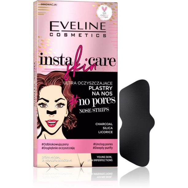 Eveline Cosmetics Insta Skin почистваща лепенка за запушени пори по носа 2 бр.