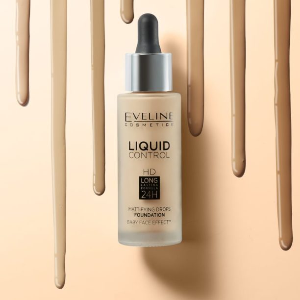 Eveline Cosmetics Liquid Control течен фон дьо тен с пипета цвят 005 Ivory 32 мл. купи на топ цена