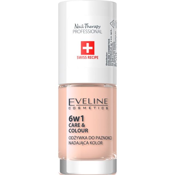 Eveline Cosmetics Nail Therapy Care & Colour балсам за нокти 6 в 1 цвят Nude 5 мл. на ниска цена