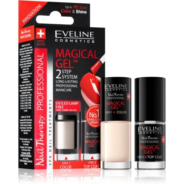 Eveline Cosmetics Nail Therapy Professional гел лак за нокти без използване на UV/LED лампа цвят 08  2x5 мл.