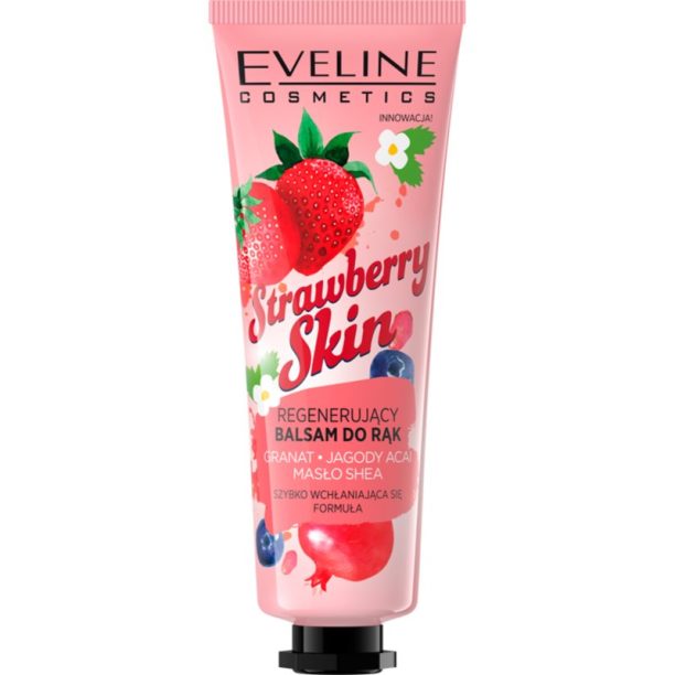 Eveline Cosmetics Strawberry Skin балсам-грижа за ръце  с аромат на ягоди 50 мл.