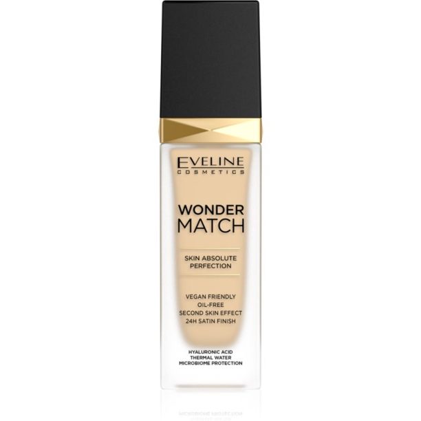 Eveline Cosmetics Wonder Match дълготраен течен фон дьо тен с хиалуронова киселина цвят 05 Light Porcelain 30 мл. на ниска цена