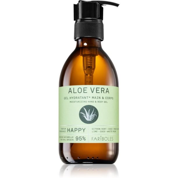 FARIBOLES Green Aloe Vera Happy хидратиращ гел за ръце и тяло 240 мл.