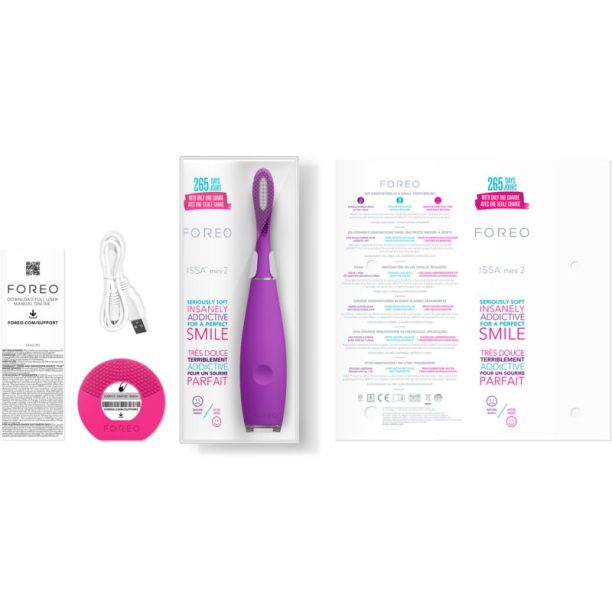 Issa™ 2 Mini Toothbrush FOREO Issa™ 2 Mini Toothbrush силиконова звукова четка за зъби Enchanted Violet - оригинален продукт