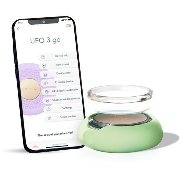 FOREO UFO™ 3 Go звуков уред за ускоряване ефекта на маските за лице Pistachio 1 бр. купи на топ цена