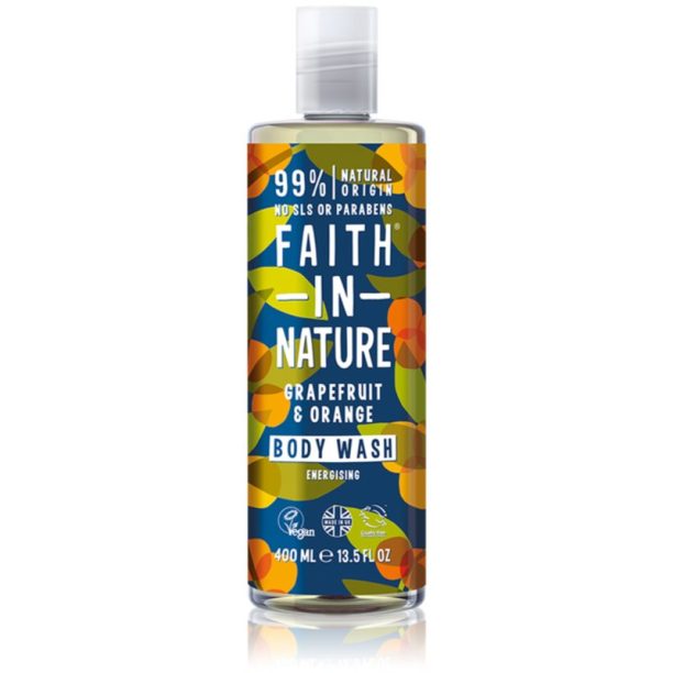 Faith In Nature Grapefruit & Orange енергизиращ душ-гел 400 мл.