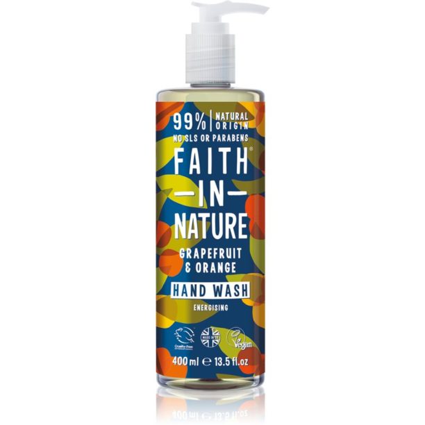 Faith In Nature Grapefruit & Orange натурален течен сапун за ръце 400 мл.