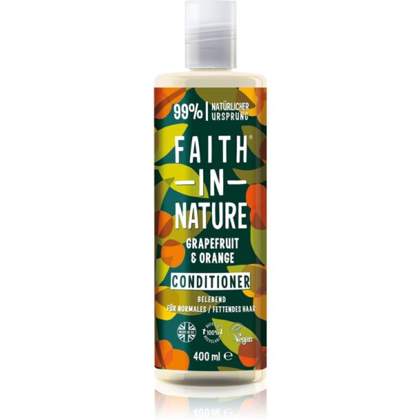 Faith In Nature Grapefruit & Orange природен балсам за нормална към суха коса 400 мл.