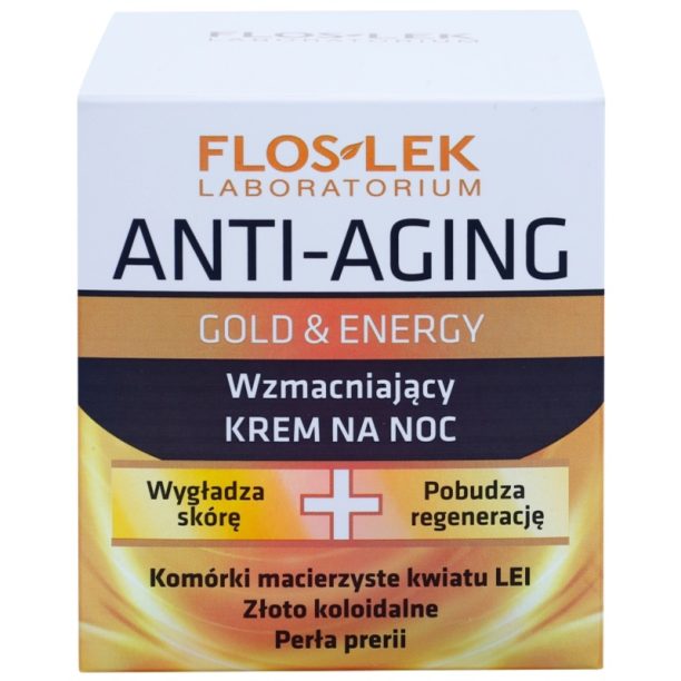 FlosLek Laboratorium Anti-Aging Gold & Energy подсилващ нощен крем 50 мл. купи на топ цена