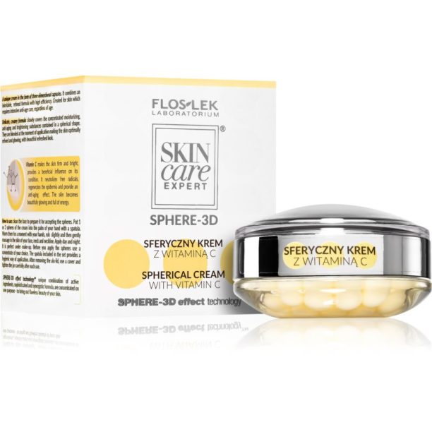 FlosLek Laboratorium Skin Care Expert Sphere-3D крем за лице  с витамин С 10.5 гр. на ниска цена