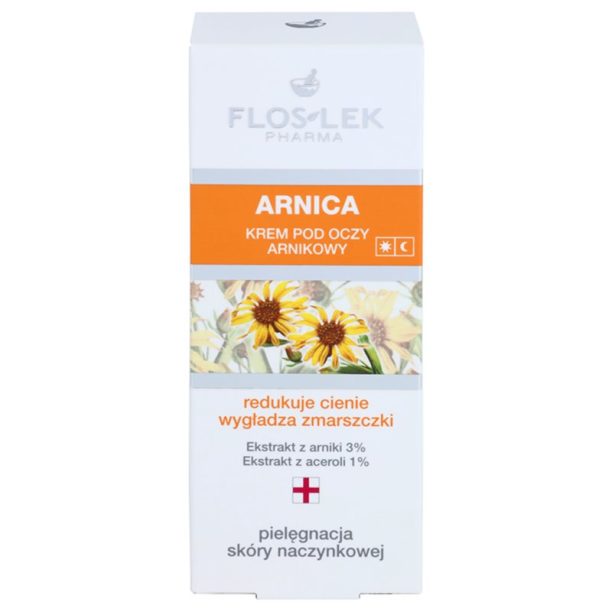 FlosLek Pharma Arnica крем за околоочната зона против отоци и бръчки 30 мл. купи на топ цена