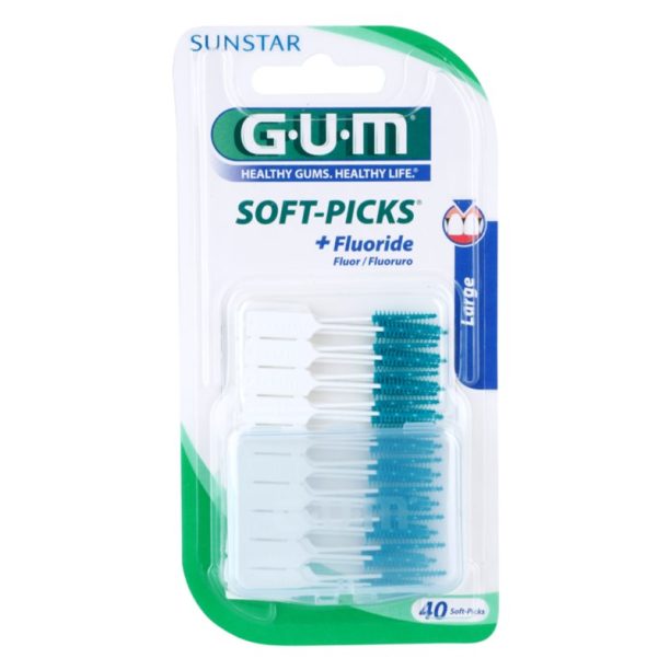 G.U.M Soft-Picks +Fluoride клечки за зъби large 40 бр.