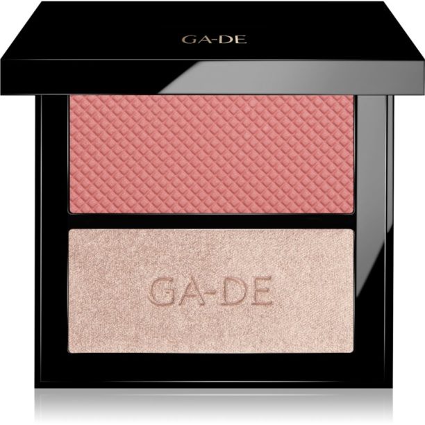 GA-DE Velveteen Blush and Shimmer Duet палитра за лице цвят 52 Bloom And Glow 7