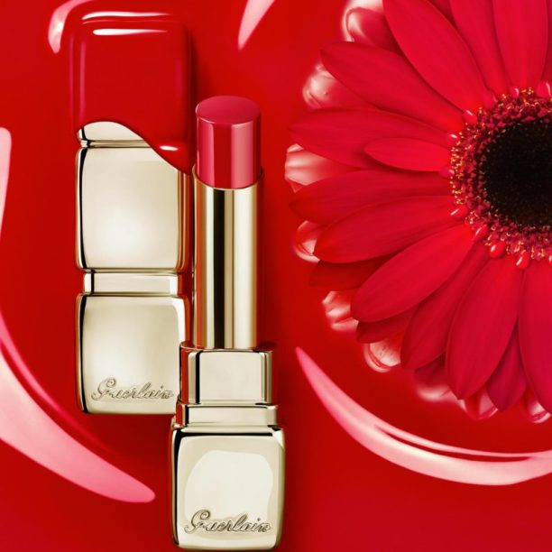 GUERLAIN KissKiss Shine Bloom бляскаво червило цвят 309 Fresh Coral 3