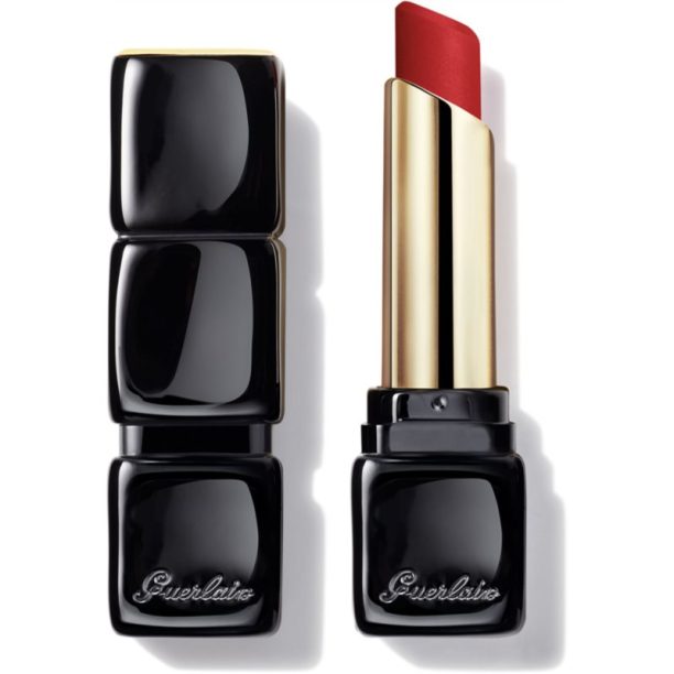 GUERLAIN KissKiss Tender Matte дълготрайно червило с матиращ ефект цвят 910 Wanted Red 3.5 гр. на ниска цена