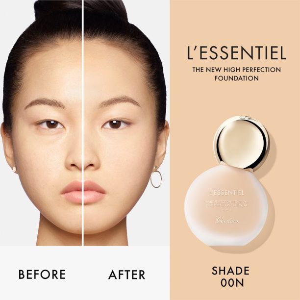 GUERLAIN L’Essentiel High Perfection Foundation дълготраен матиращ фон дьо тен SPF 15 цвят 00W Porcelain Warm 30 мл. купи на топ цена