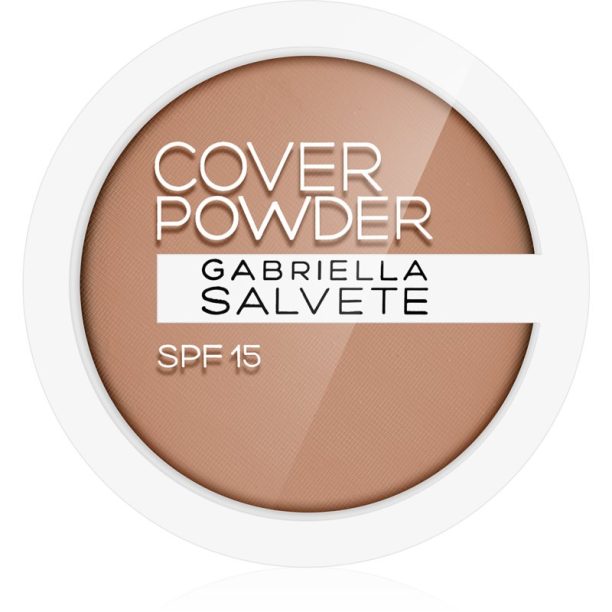 Gabriella Salvete Cover Powder компактна пудра  SPF 15 цвят 04 Almond 9 гр.