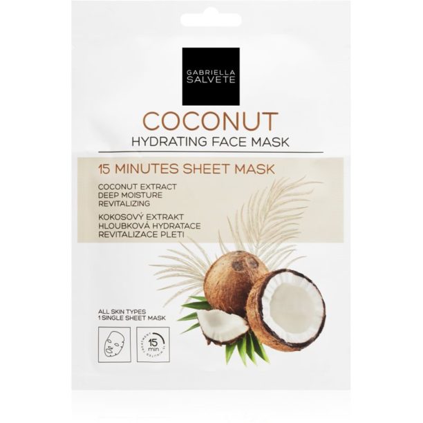 Gabriella Salvete Face Mask Coconut хидратираща платнена маска 1 бр.