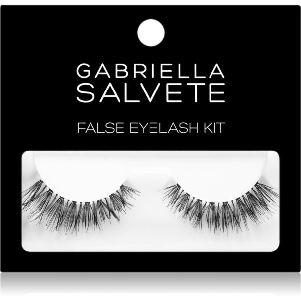 Gabriella Salvete False Eyelash Kit изкуствени мигли с лепило тип Basic Black