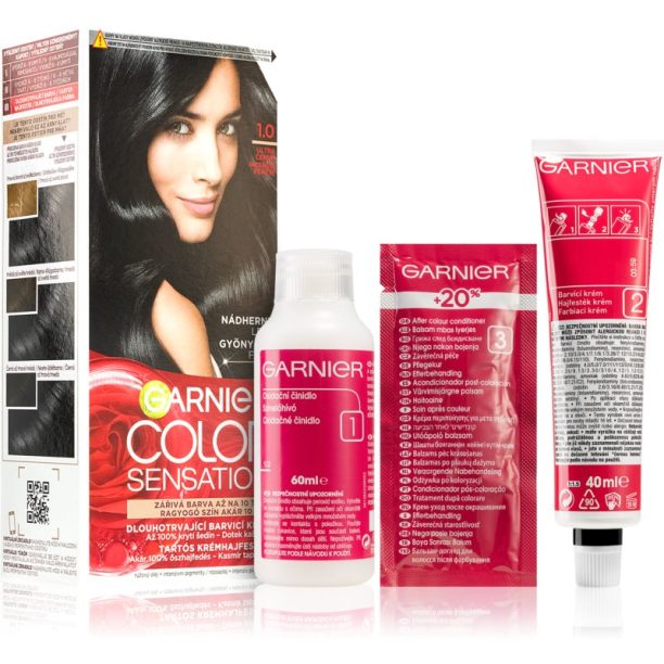 Color Sensation Color Sensation Garnier Color Sensation боя за коса цвят 1.0 Ultra Onyx Black 1 бр.