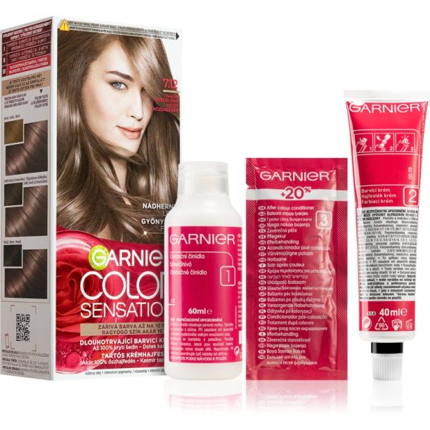 Garnier Color Sensation боя за коса цвят 7.12 Tmavá Roseblond