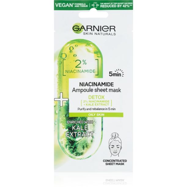 Garnier Skin Naturals Ampoule Sheet Mask платнена маска с почистващ и освежаващ ефект 15 гр. на ниска цена